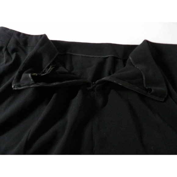 Lane Bryant Midi Skirt Sz 24 Fit N Flare Black Career Office Zip Back Basic Core - Picture 13 of 14